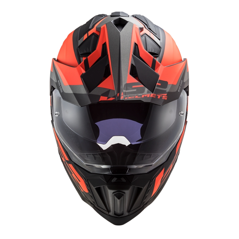Casque enduro LS2 MX701 Explorer Alter noir-orange-gris