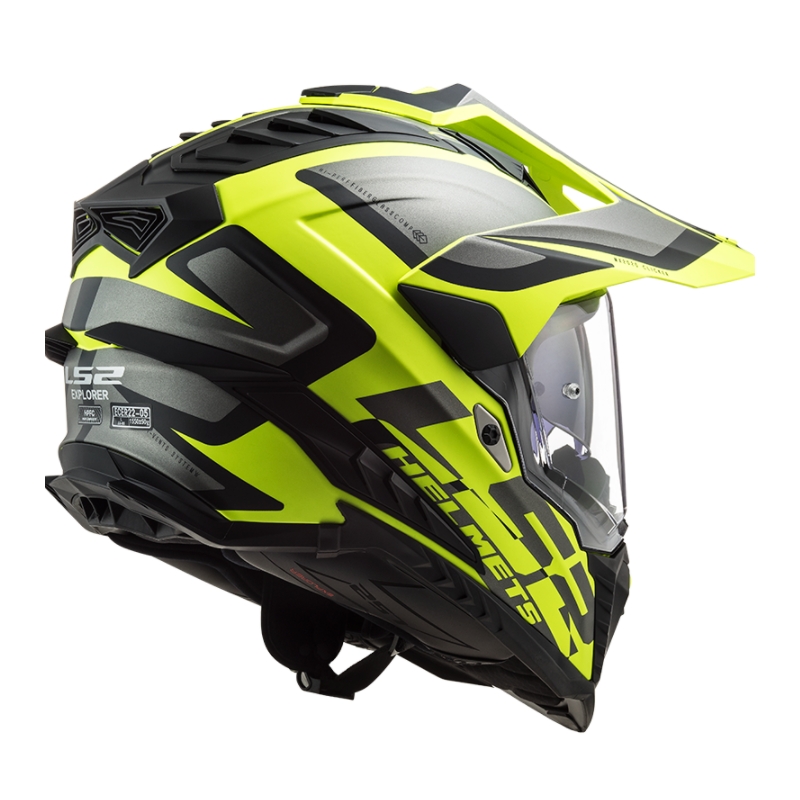 Casque Enduro LS2 MX701 Explorer Alter noir-gris-jaune fluo