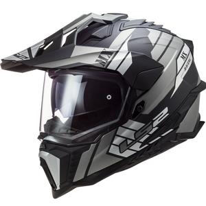 Casque Enduro LS2 MX701 Explorer Atlantis noir-gris-blanc