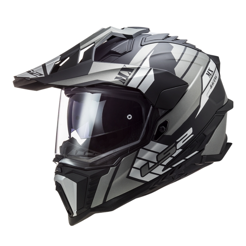 Casque Enduro LS2 MX701 Explorer Atlantis noir-gris-blanc