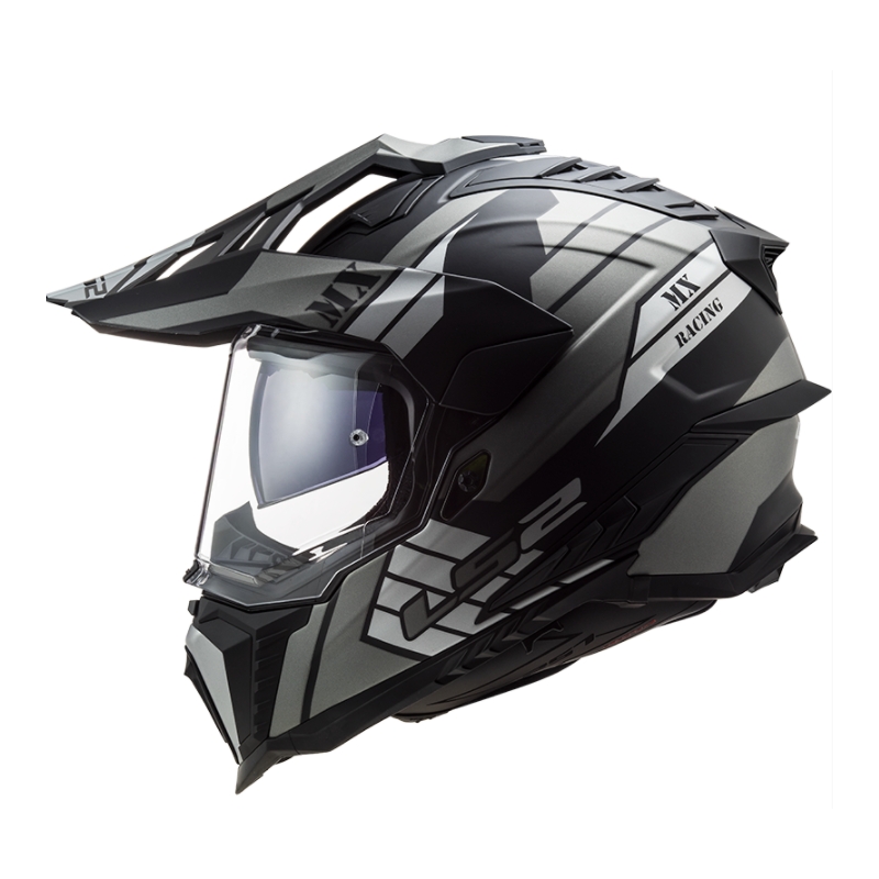 Casque Enduro LS2 MX701 Explorer Atlantis noir-gris-blanc