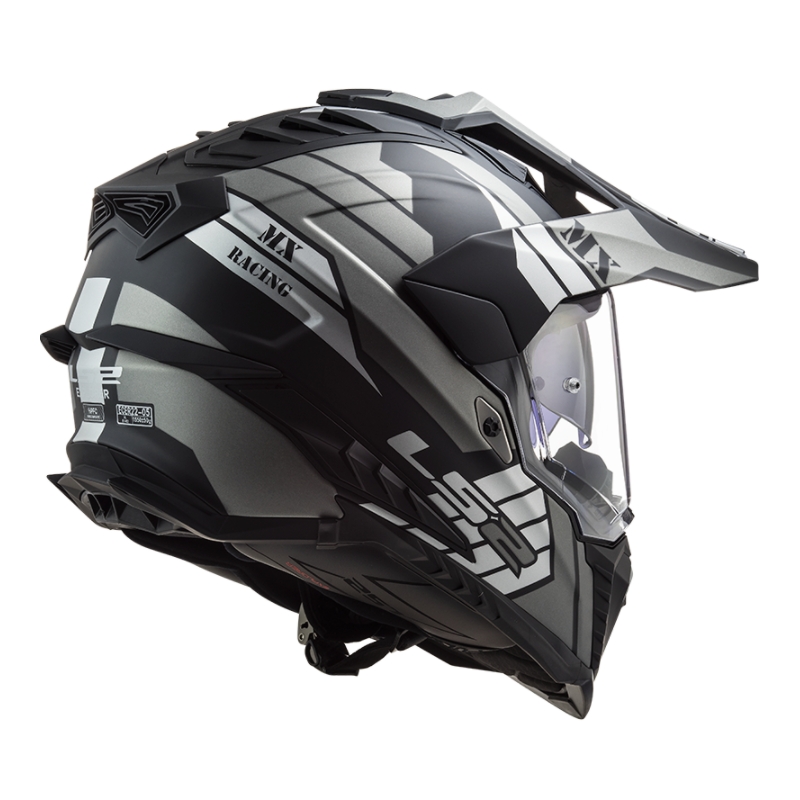 Casque Enduro LS2 MX701 Explorer Atlantis noir-gris-blanc