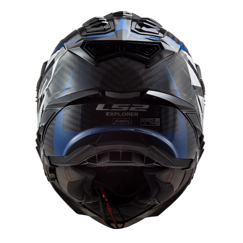 Casque d'enduro LS2 MX701 Explorer C Focus blanc-bleu-rouge