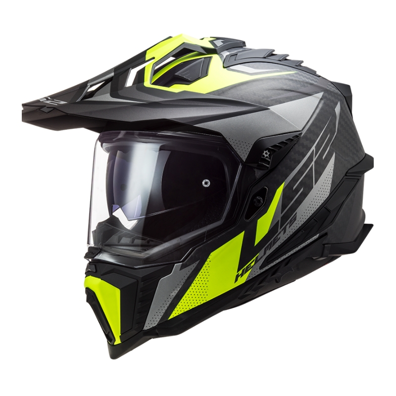 Casque Enduro LS2 MX701 Explorer C Focus noir-gris-jaune fluo