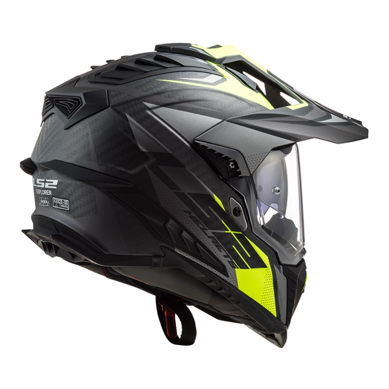 Casque Enduro LS2 MX701 Explorer C Focus noir-gris-jaune fluo