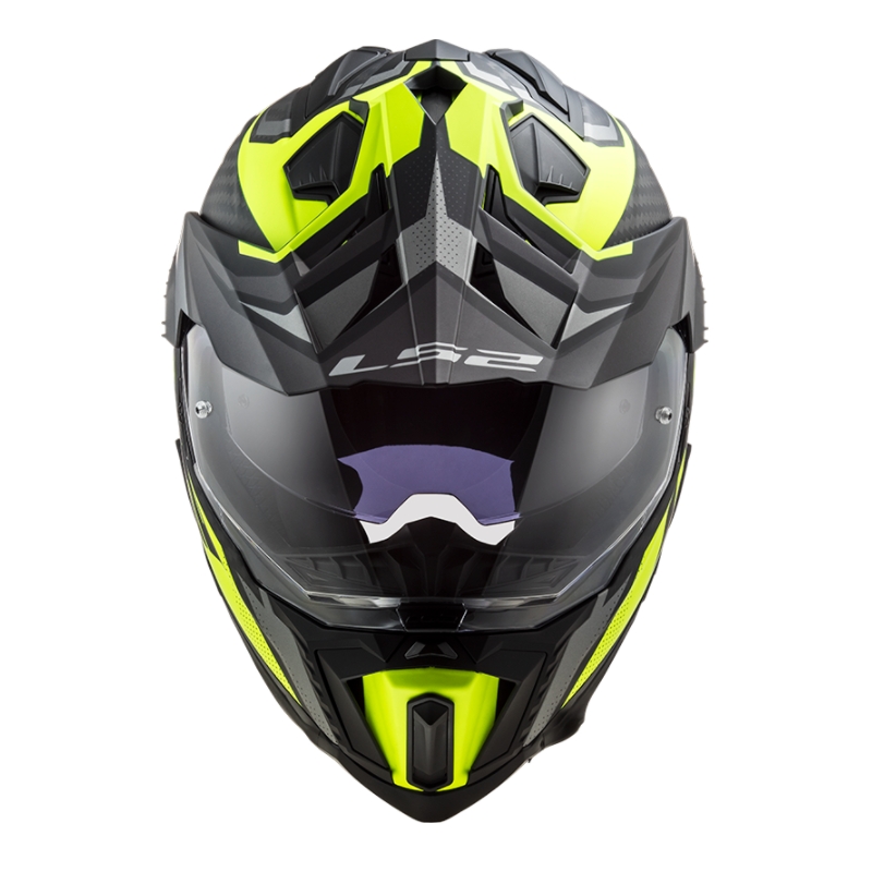 Casque Enduro LS2 MX701 Explorer C Focus noir-gris-jaune fluo