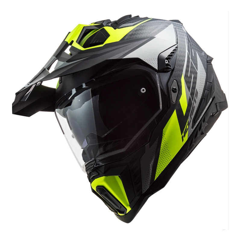 Casque Enduro LS2 MX701 Explorer C Focus noir-gris-jaune fluo