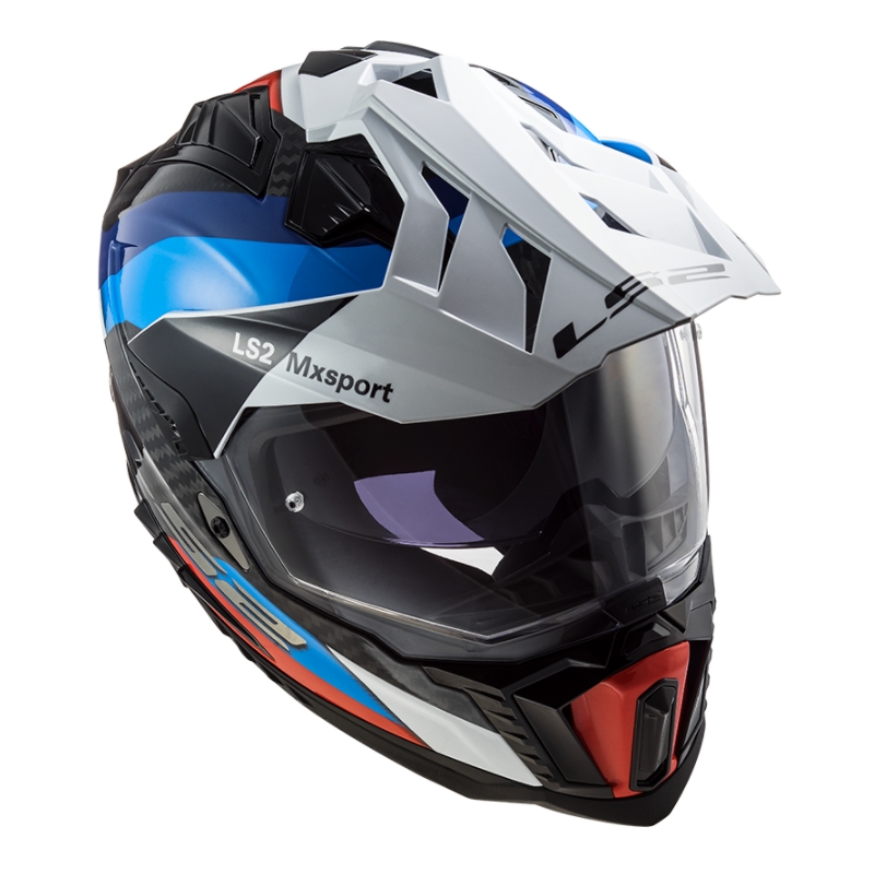 Casque Enduro LS2 MX701 Explorer C Frontier noir-bleu-blanc