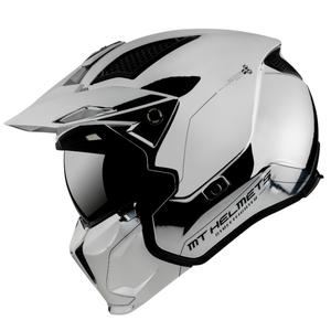 Casque MT Streetfighter SV Chromé à Visière Ouverte Argent Vente soldes