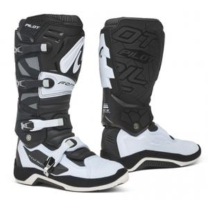 Bottes de motardes noires et blanches Forma Pilot