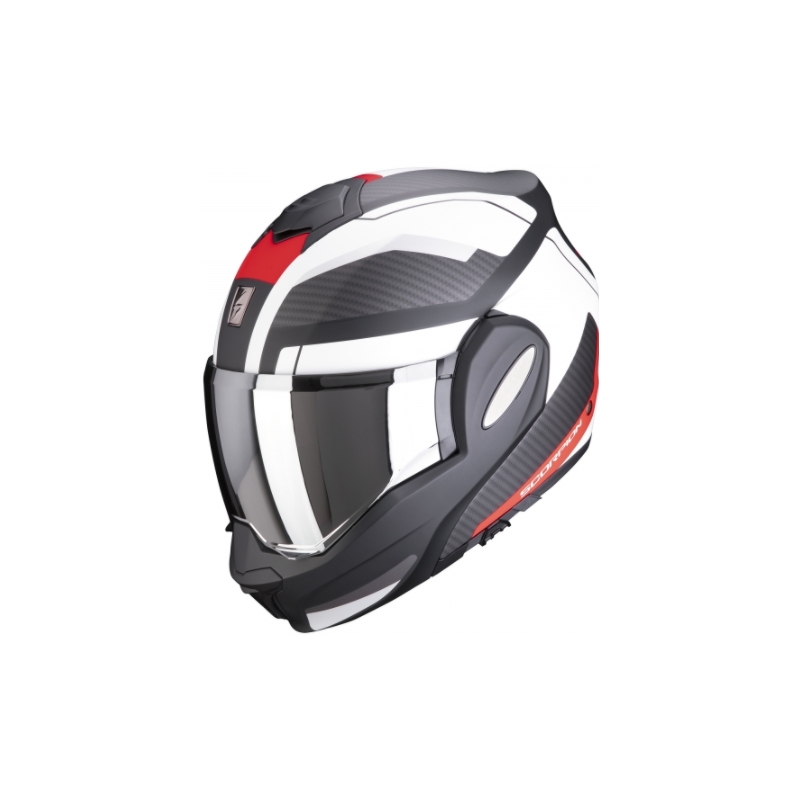 Casque à visière Scorpion EXO-TECH Trap noir-blanc-rouge