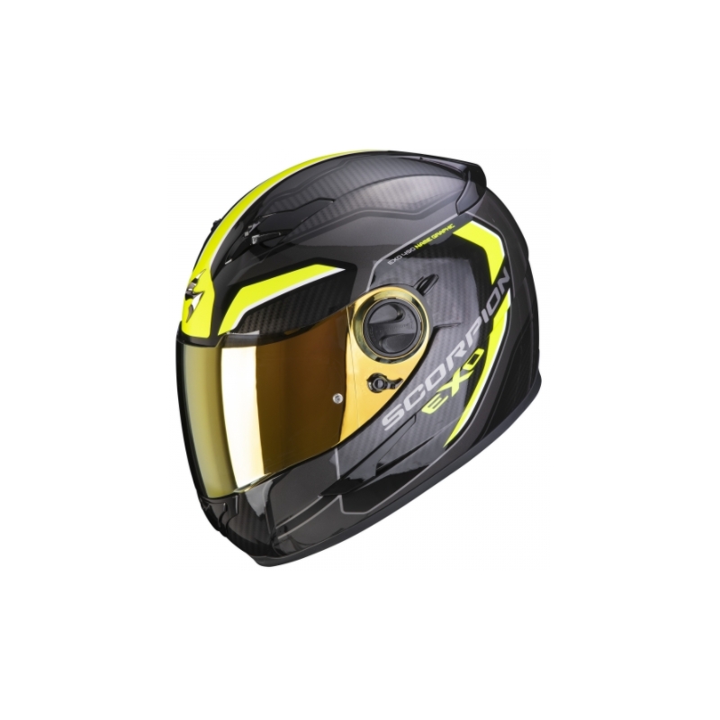 Integrální přilba Scorpion EXO-490 Supernova černo-fluo žlutá
