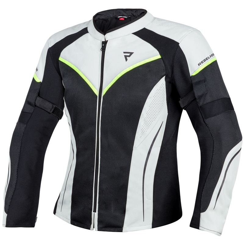 Veste de moto Rebelhorn Flux noir-gris pour femme