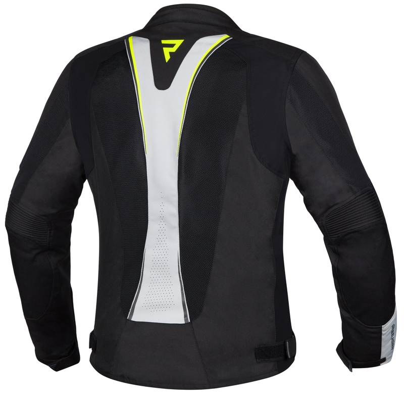 Veste de moto Rebelhorn Hiflow IV Black-Silver-Fluo Yellow pour femme soldes