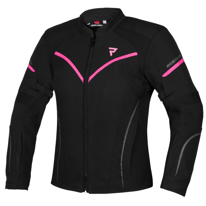 Veste de moto Rebelhorn Luna Black-Fluo Pink pour femme soldes