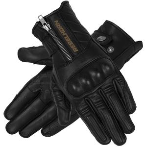 Gants de moto noirs Rebelhorn Hunter soldes