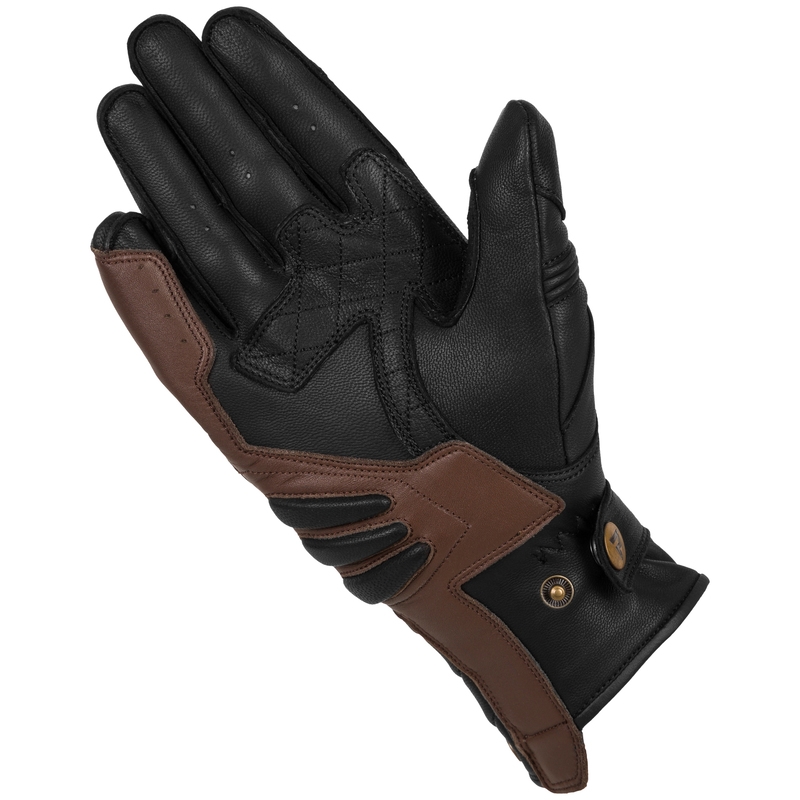 Gants de moto Rebelhorn Hunter noir et marron soldes
