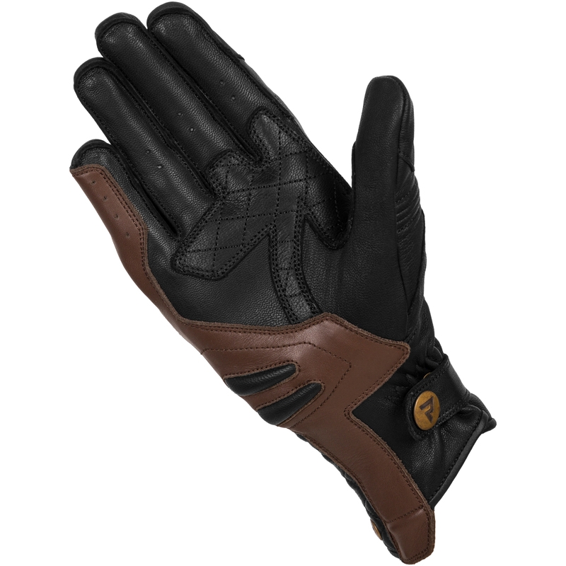 Gants de moto Rebelhorn Hunter noir et marron pour femmes soldes