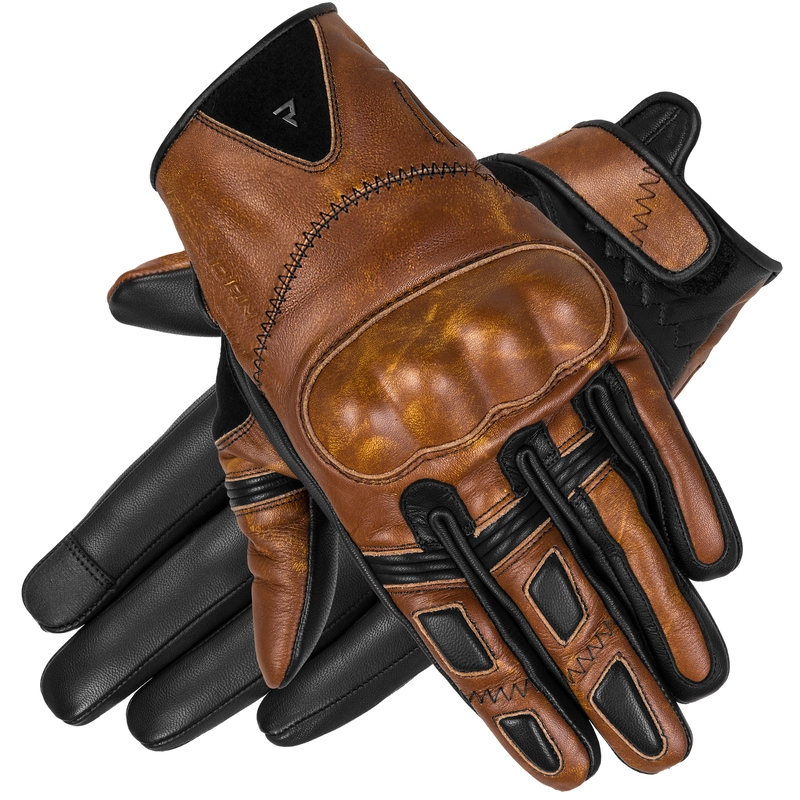 Gants de moto Rebelhorn Thug II marron clair soldes
