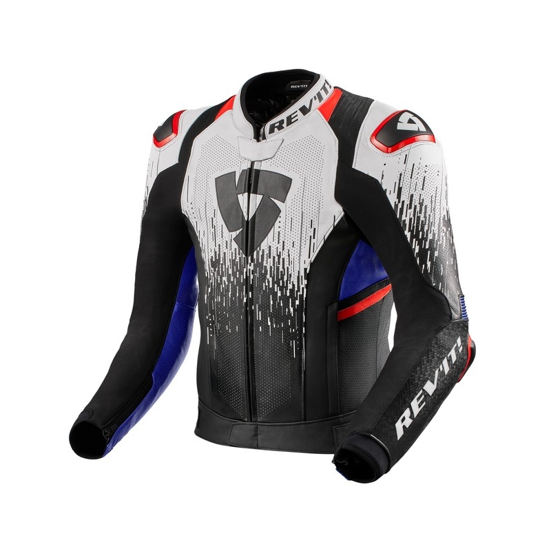 Veste de moto Revit Quantum 2 Pro Air noir, blanc et bleu soldes