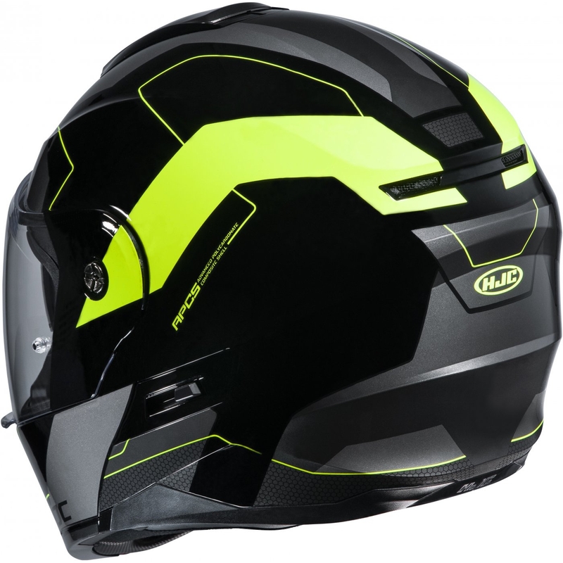 Vyklápěcí přilba na motorku HJC C80 Rox MC4H černo-šedo-fluo žlutá