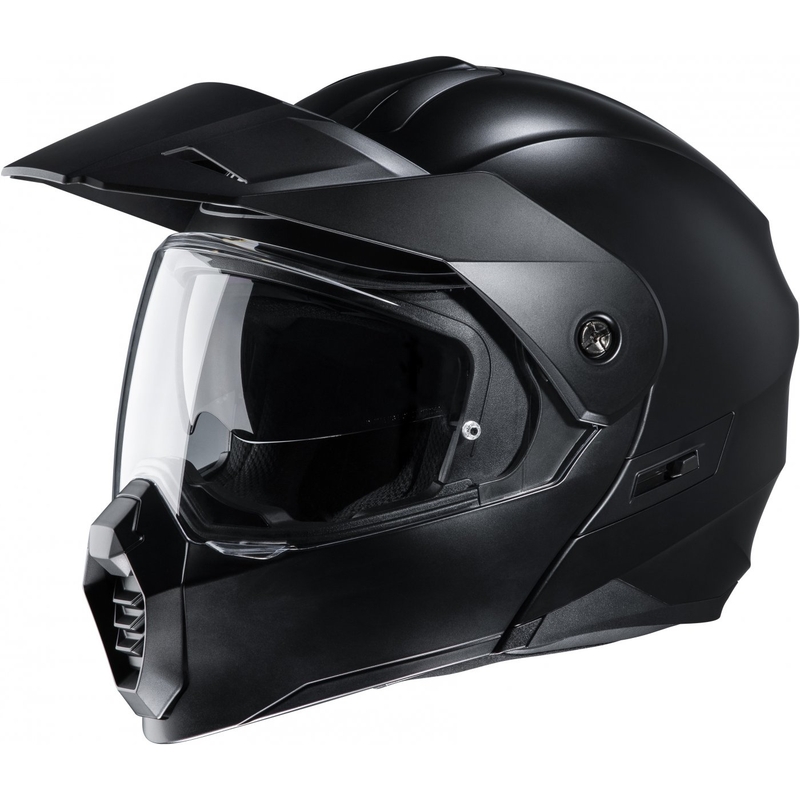 Casque de moto HJC C80 noir mat à visière relevable soldes