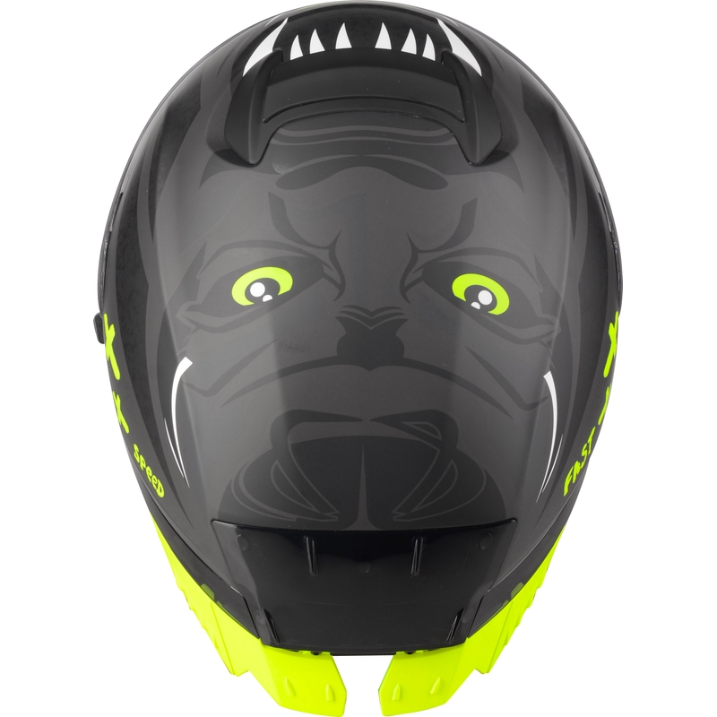 Casque moto intégral Lazer Rafale SR Ride Oni gris-blanc-jaune fluo soldes