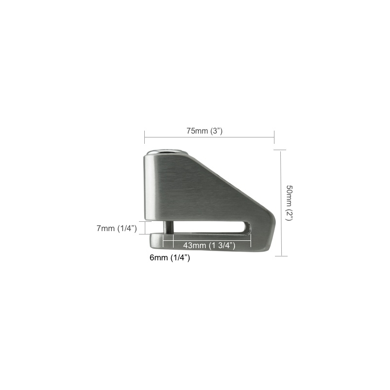 Serrure de frein à disque XENA X1 argent