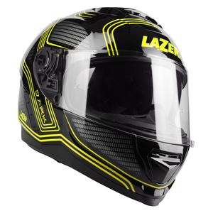 Casque moto intégral Lazer Rafale EVO Darkside noir-gris-jaune fluo soldes
