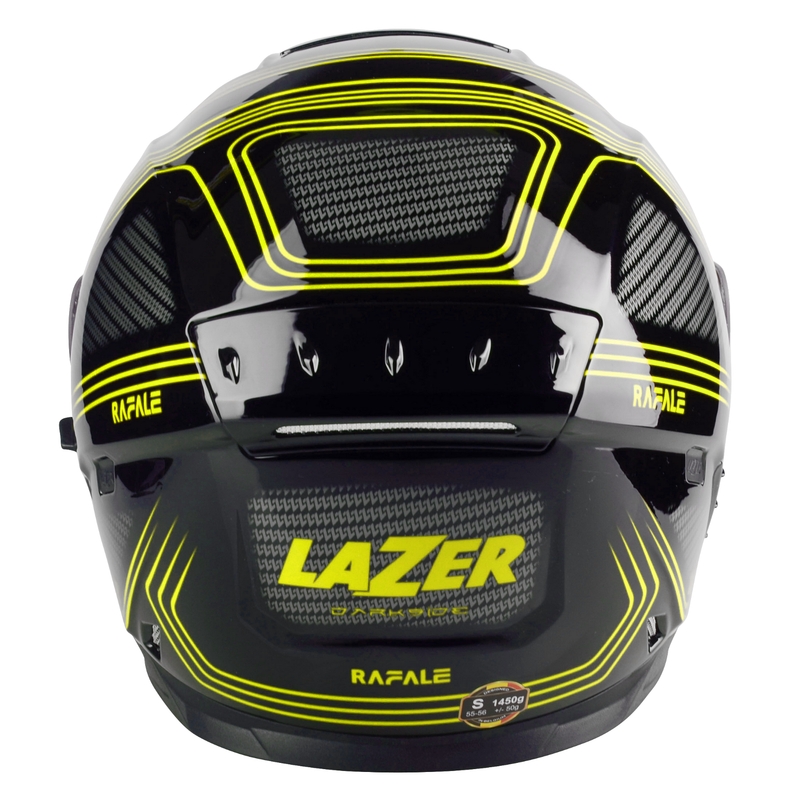 Casque moto intégral Lazer Rafale EVO Darkside noir-gris-jaune fluo soldes