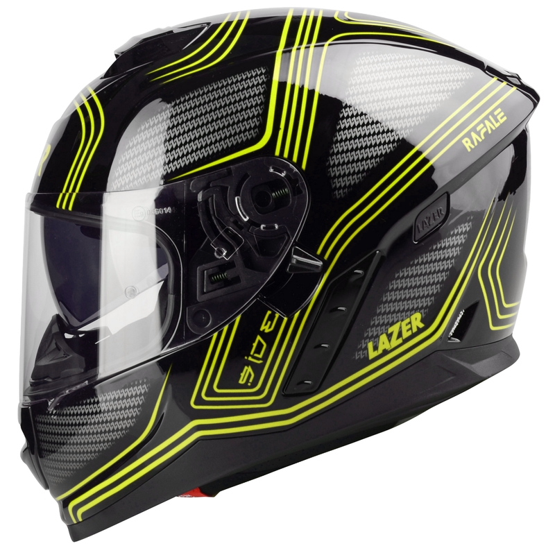 Casque moto intégral Lazer Rafale EVO Darkside noir-gris-jaune fluo soldes