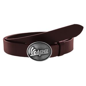 Ceinture moto en cuir avec boucle Vespa marron