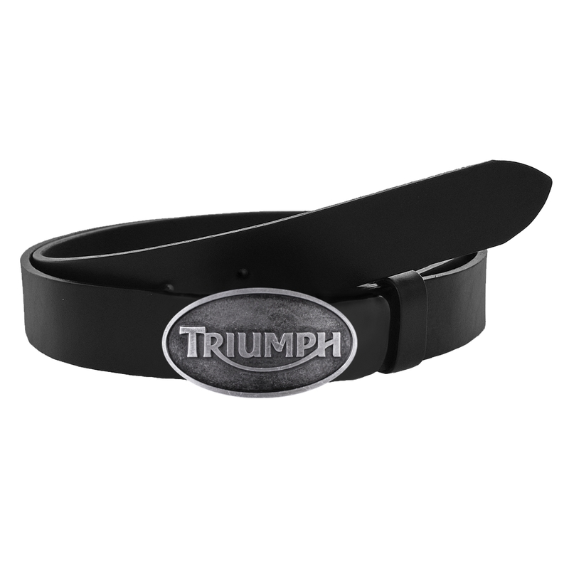 Ceinture moto en cuir avec boucle Triumph