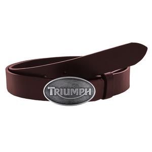 Ceinture moto en cuir avec boucle marron Triumph
