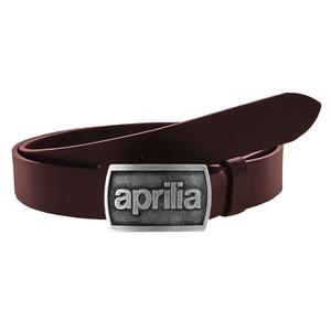 Ceinture moto en cuir avec boucle Aprilia marron