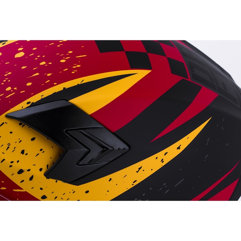 Casque moto intégral Cassida Integral 3.0 DRFT orange-rouge fluo