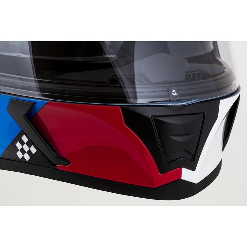 Casque moto Integral Cassida Integral 3.0 DRFT rouge-bleu perle