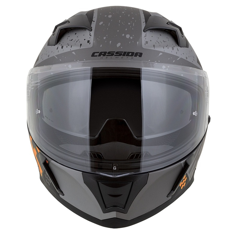 Casque moto Integral Cassida Integral 3.0 DRFT gris mat-noir-orange