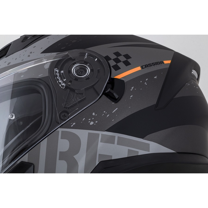 Casque moto Integral Cassida Integral 3.0 DRFT gris mat-noir-orange