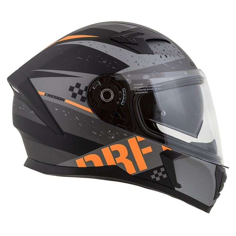 Casque moto Integral Cassida Integral 3.0 DRFT gris mat-noir-orange