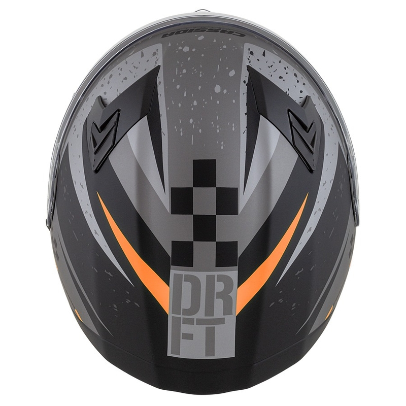 Casque moto Integral Cassida Integral 3.0 DRFT gris mat-noir-orange