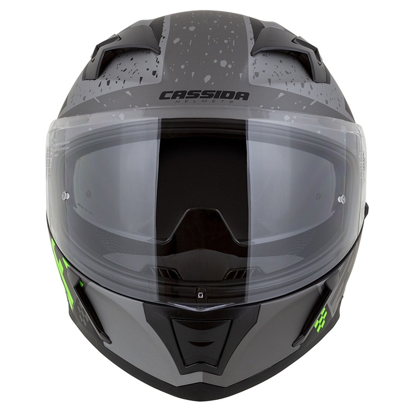 Casque moto Integral Cassida Integral 3.0 DRFT gris mat-noir-vert
