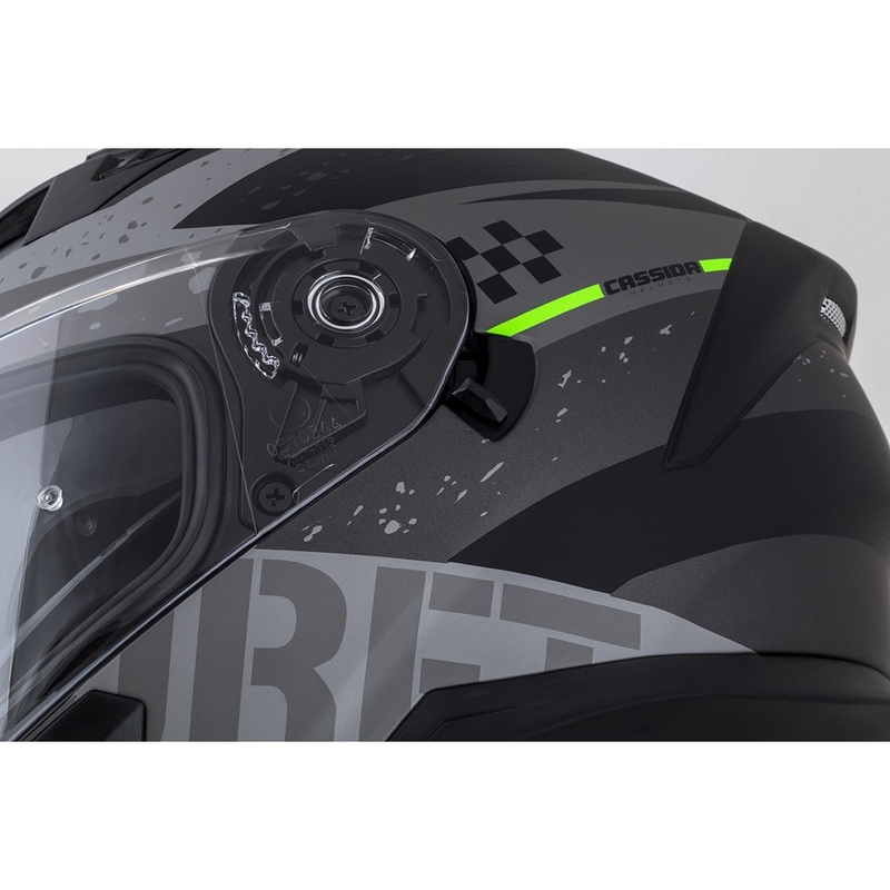 Casque moto Integral Cassida Integral 3.0 DRFT gris mat-noir-vert