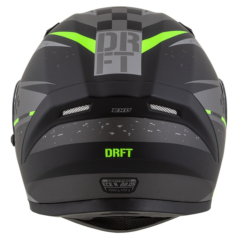 Casque moto Integral Cassida Integral 3.0 DRFT gris mat-noir-vert