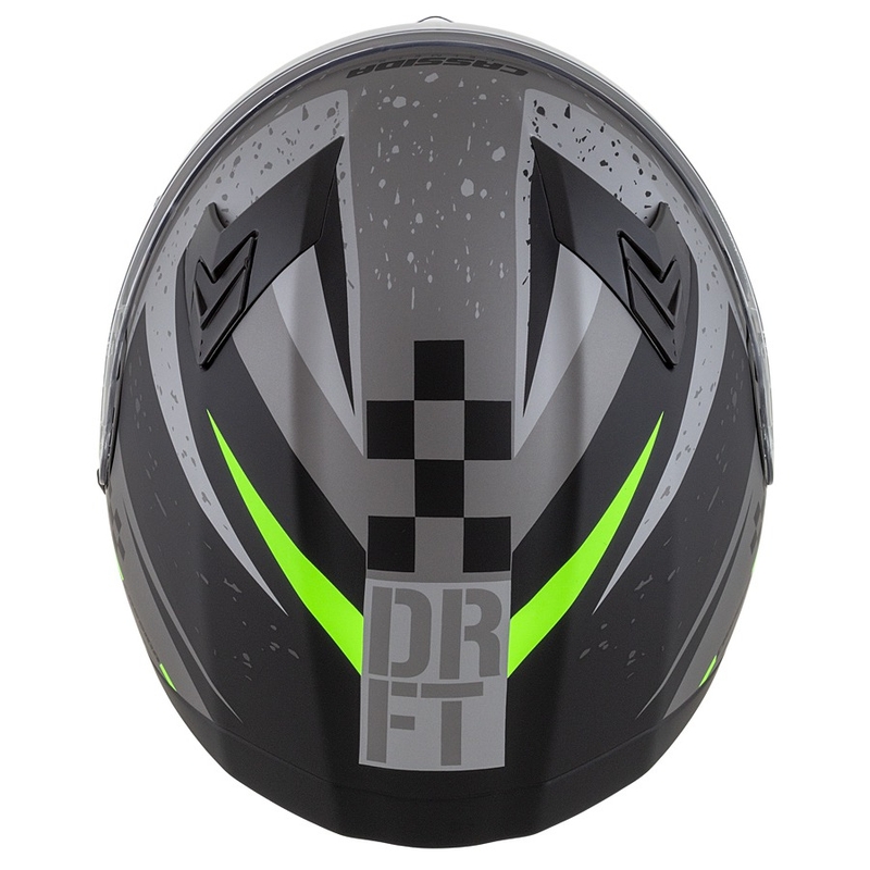 Casque moto Integral Cassida Integral 3.0 DRFT gris mat-noir-vert