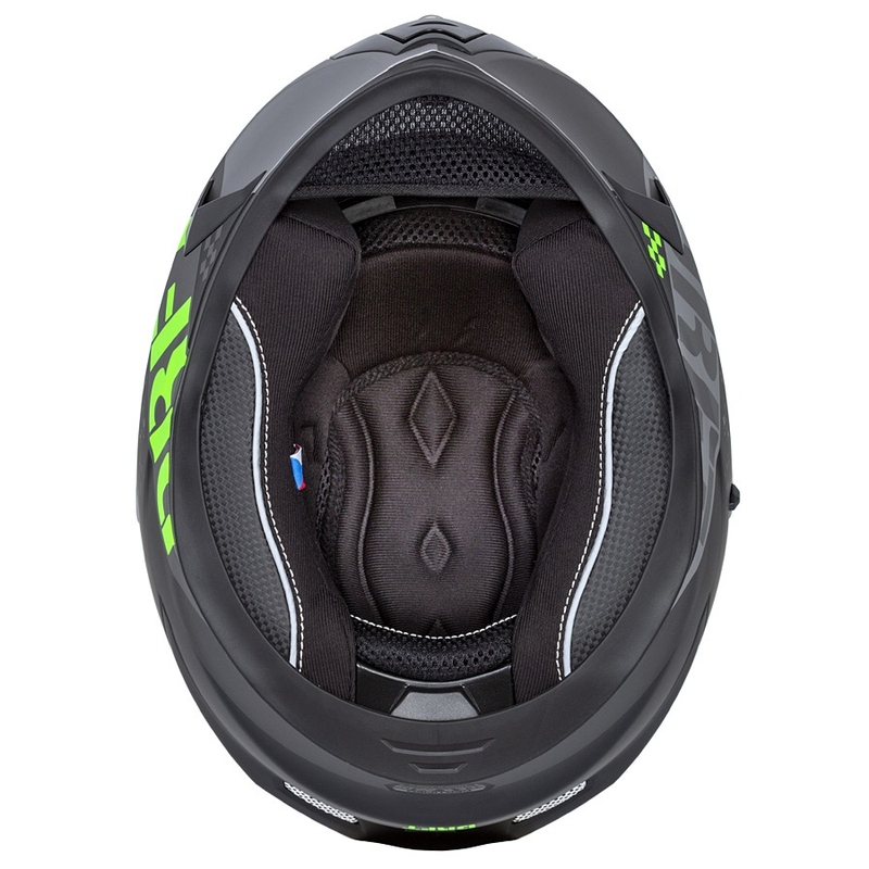 Casque moto Integral Cassida Integral 3.0 DRFT gris mat-noir-vert