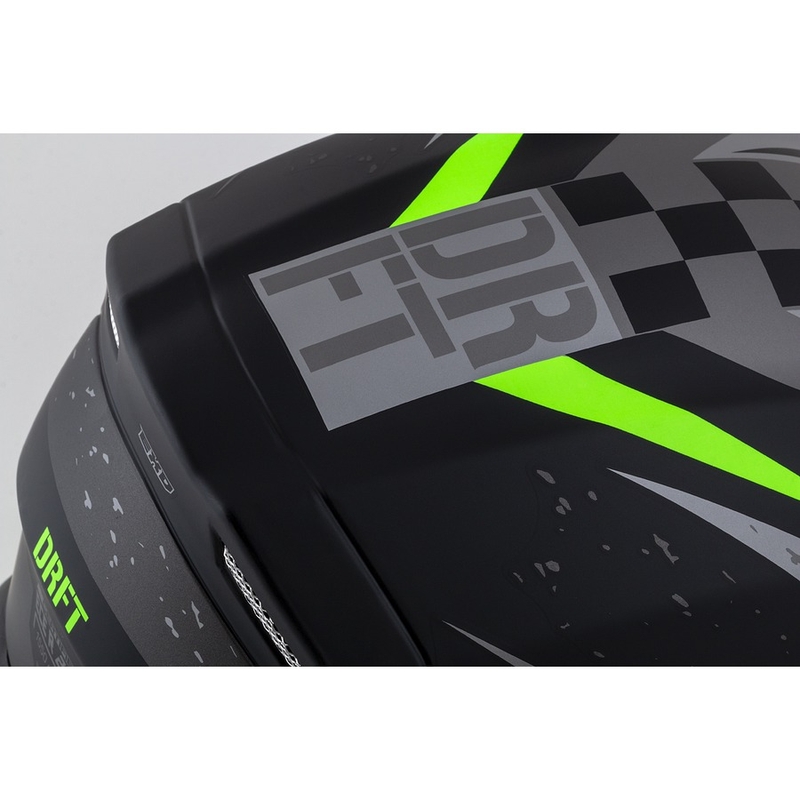 Casque moto Integral Cassida Integral 3.0 DRFT gris mat-noir-vert