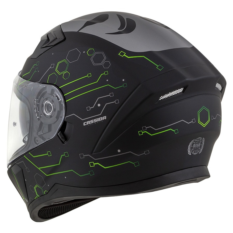 Casque moto Cassida 3.0 Hack Integral Vert-Noir Matte