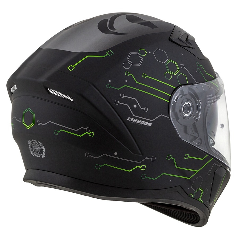 Casque moto Cassida 3.0 Hack Integral Vert-Noir Matte