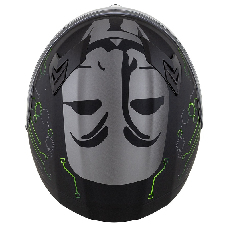 Casque moto Cassida 3.0 Hack Integral Vert-Noir Matte